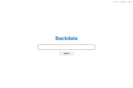 Backdata Search Engine