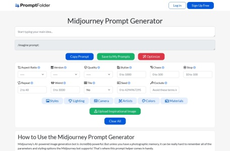 Midjourney Prompt Generator