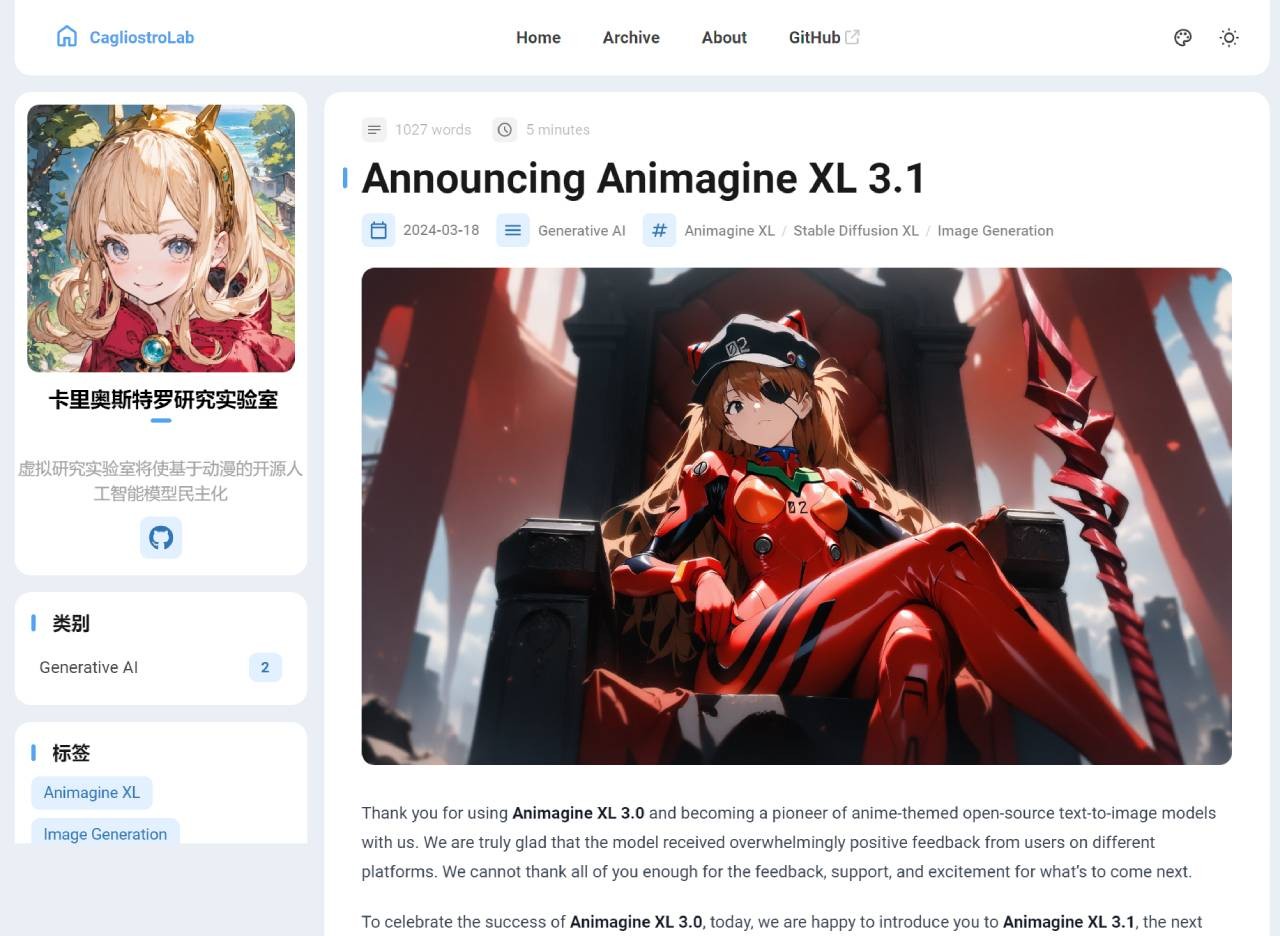 Animagine XL 3.1