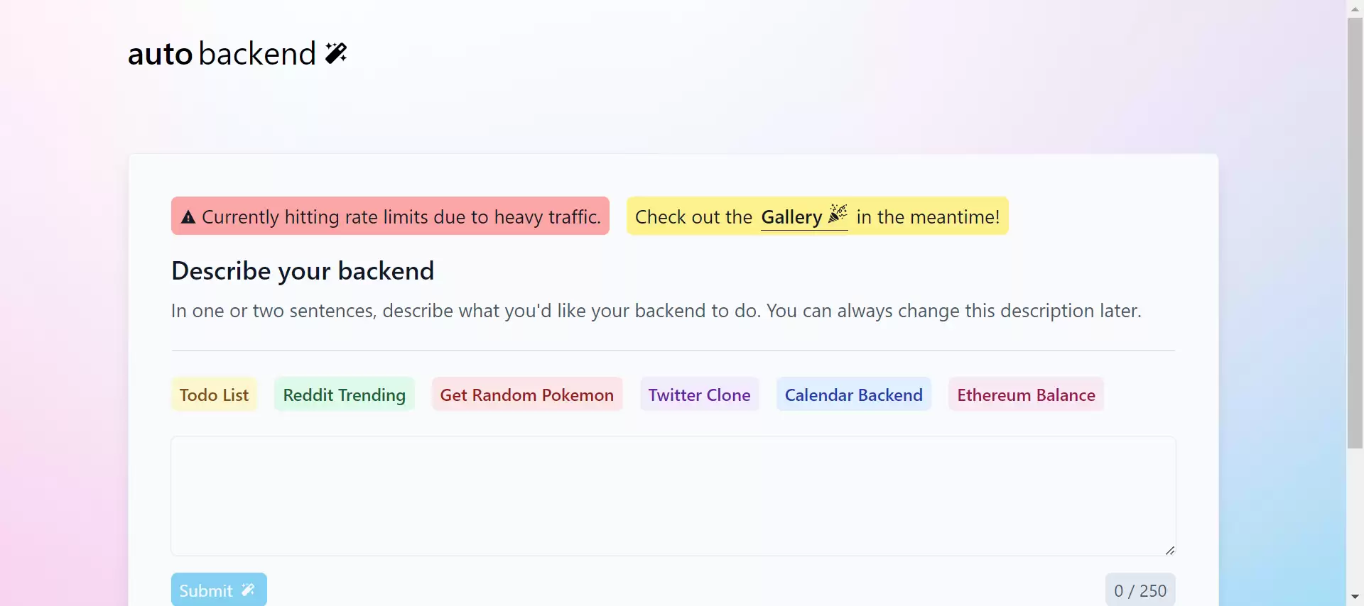 Auto Backend